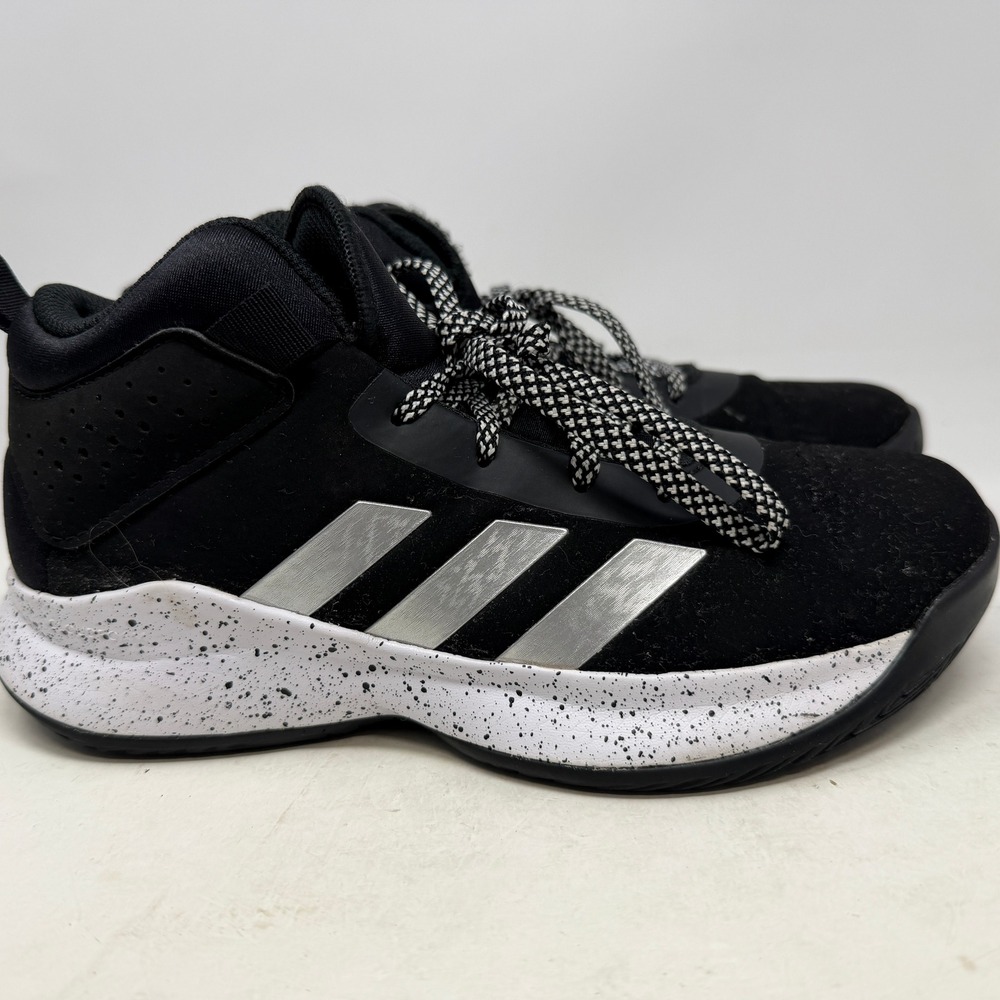 adidas Basketball Shoes Kids 3.5 Cross Em Up 5 K Wide Black Silver EUC